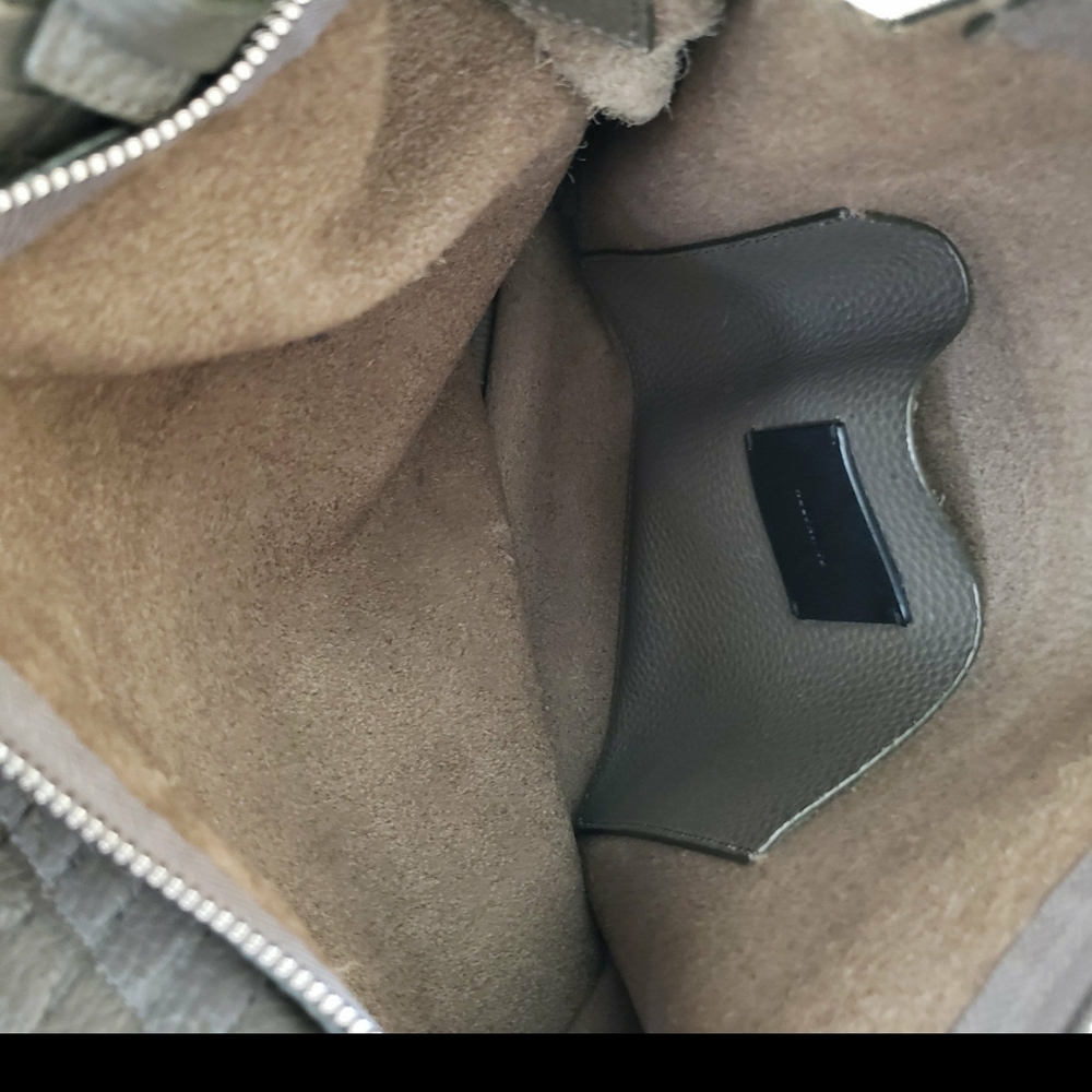 All Saints Mori Hobo Bag in Grey/Brown Leather - Picture 7 of 12